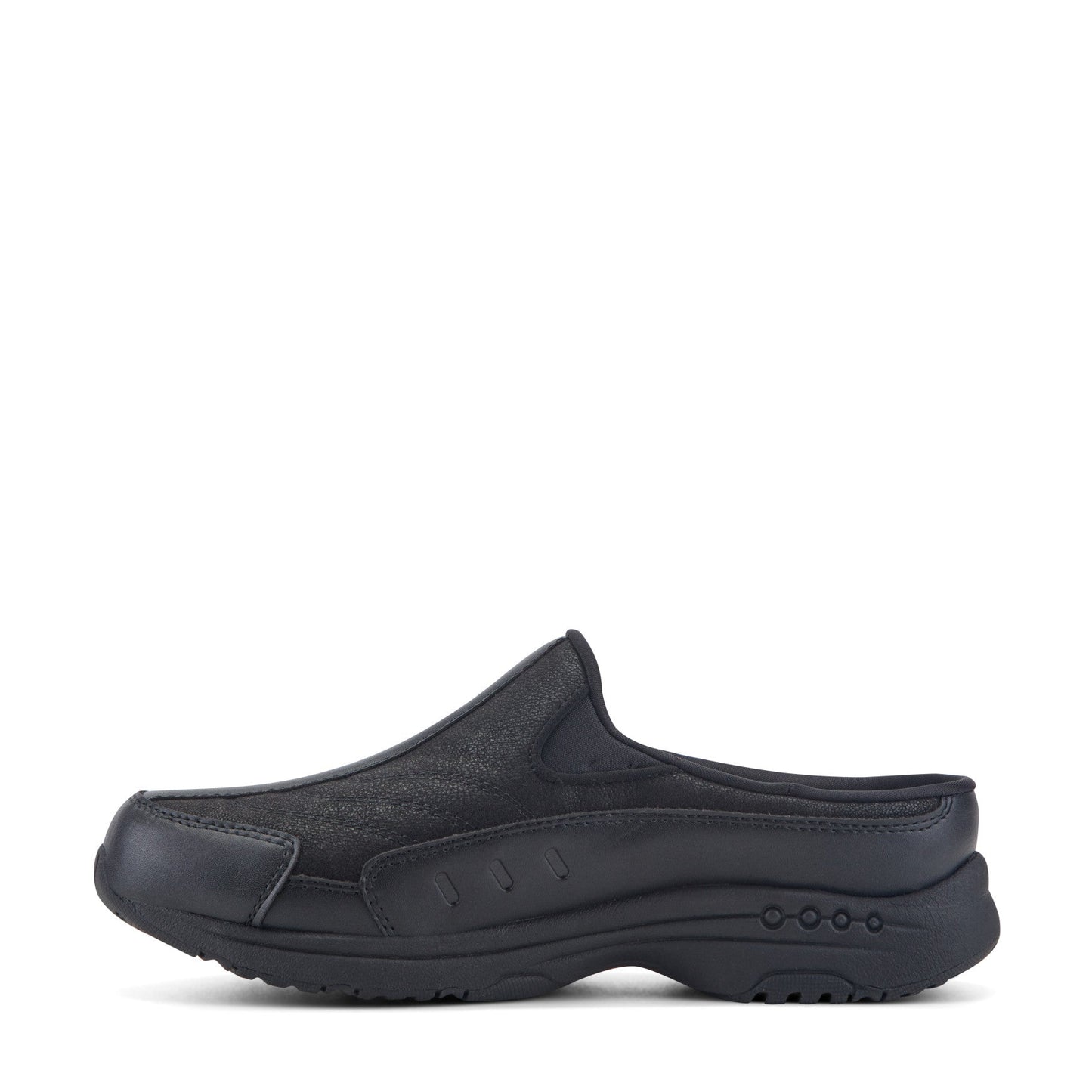Easy Spirit Traveltime Leather Clogs - Black Leather