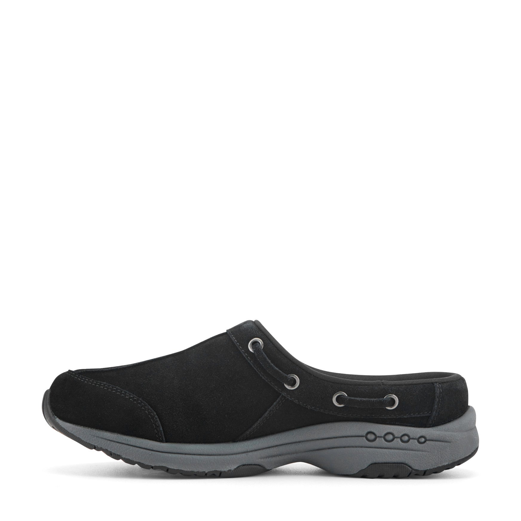 Easy Spirit Travelport Clogs - Black Suede