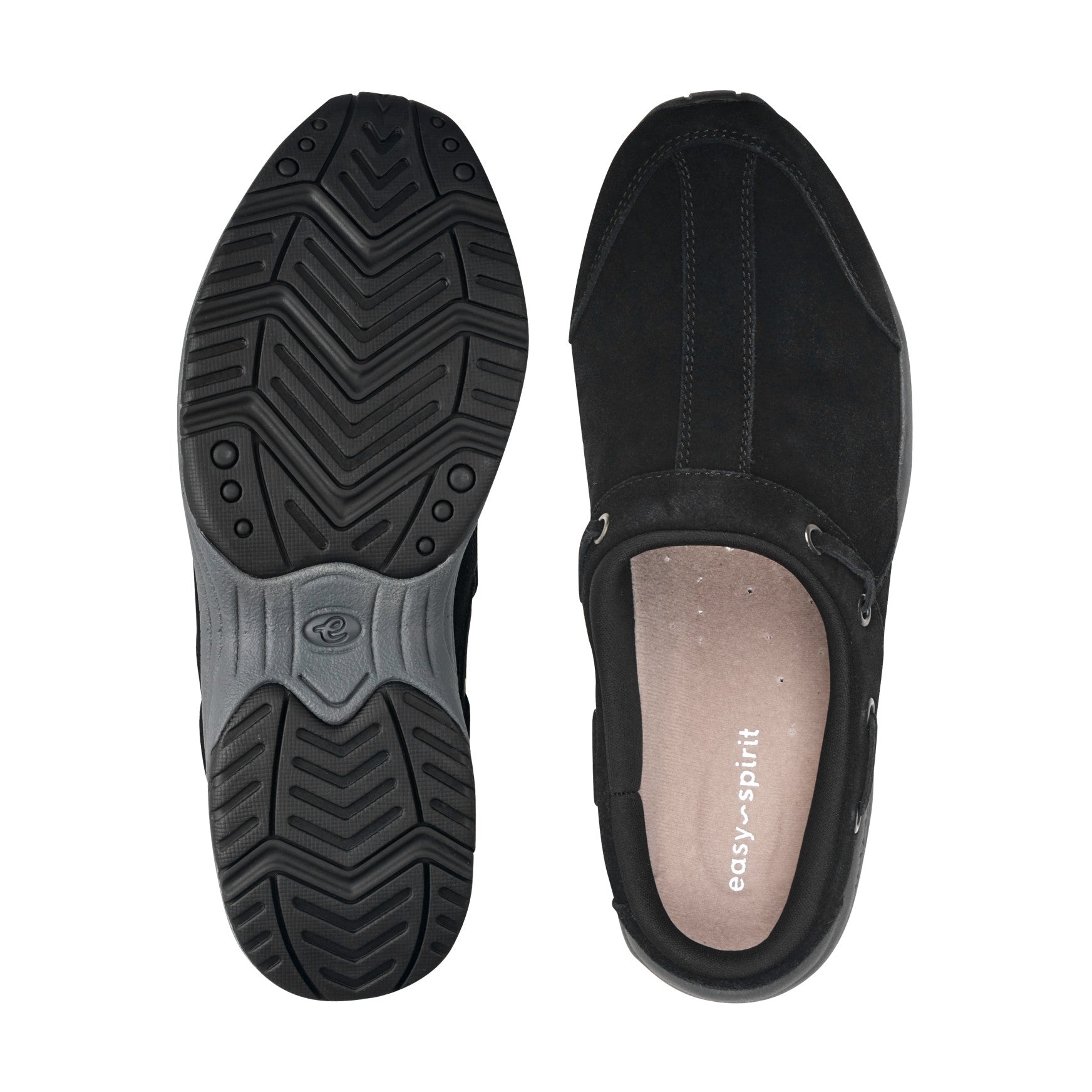 Easy Spirit Travelport Clogs - Black Suede