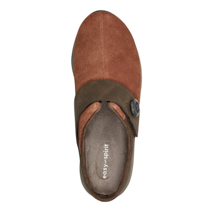 Easy Spirit Edline Slip On Casual Clogs - Brown Suede