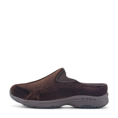 Easy Spirit Traveltime Clogs - Embossed Brown Velvet