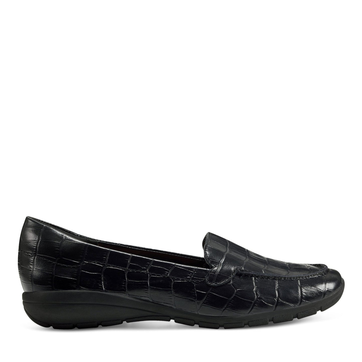 Easy Spirit Abide Croco Print Casual Flats - Black Croco Print