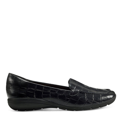 Easy Spirit Abide Croco Print Casual Flats - Black Croco Print