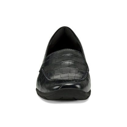 Easy Spirit Abide Croco Print Casual Flats - Black Croco Print