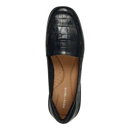 Easy Spirit Abide Croco Print Casual Flats - Black Croco Print