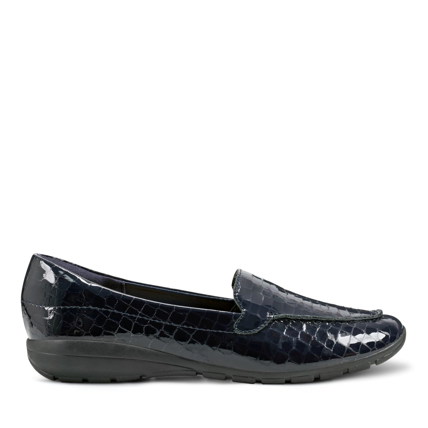 Easy Spirit Abide Casual Flats - Navy Patent Leather Croco