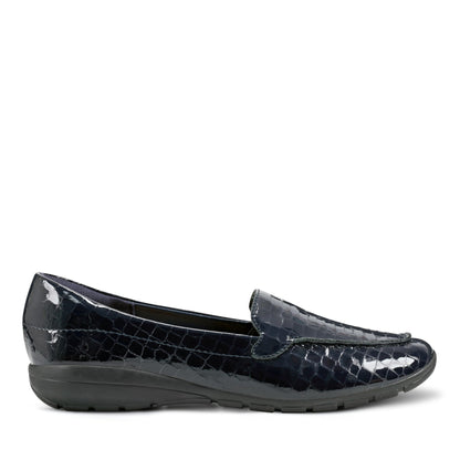 Easy Spirit Abide Casual Flats - Navy Patent Leather Croco