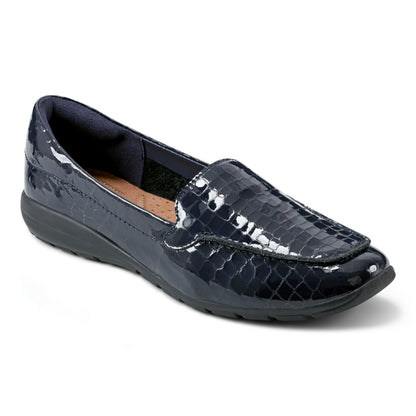Easy Spirit Abide Casual Flats - Navy Patent Leather Croco