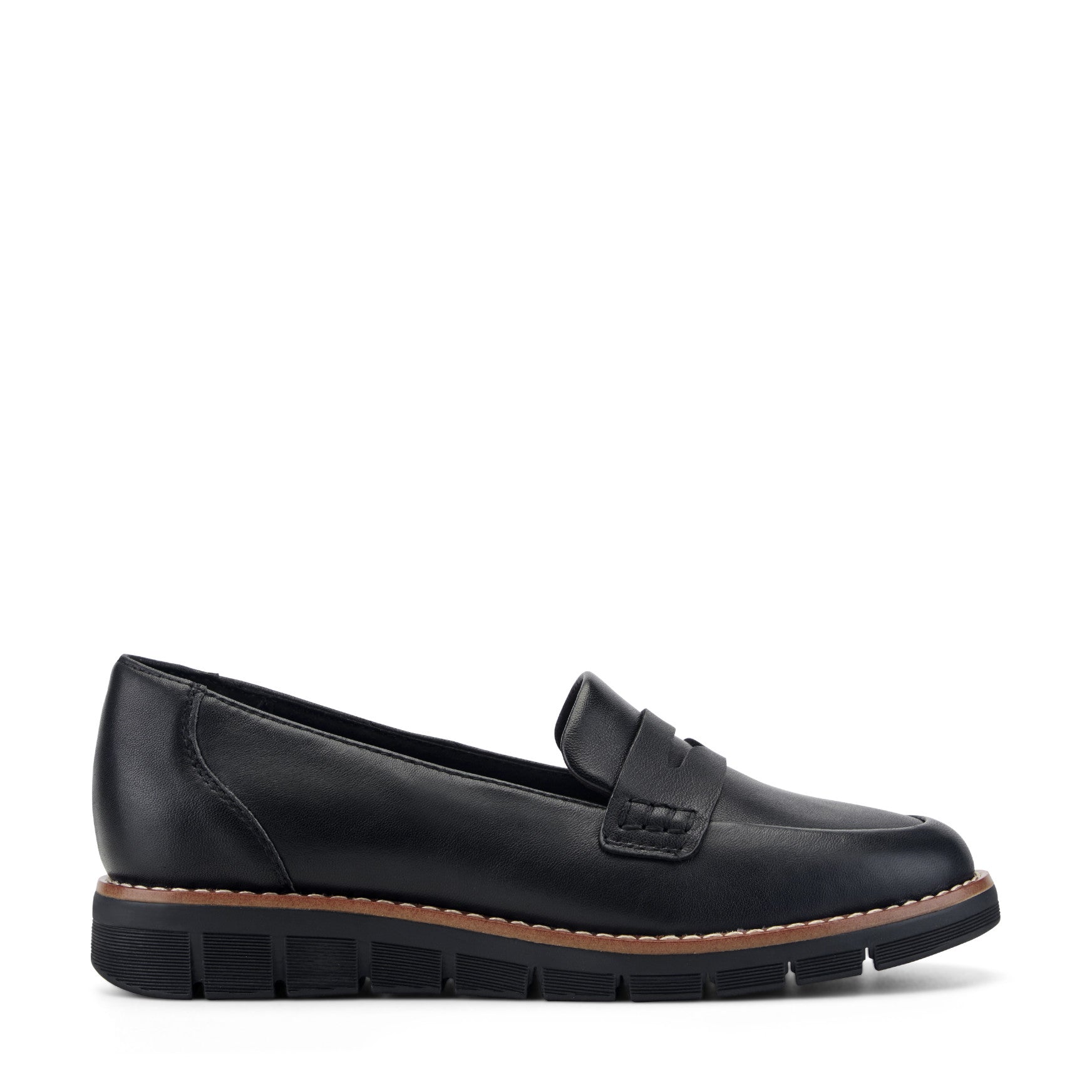 Easy Spirit Velia Casual Slip On Loafers - Black Leather