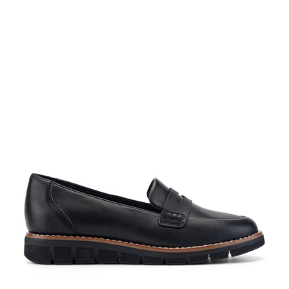 Easy Spirit Velia Casual Slip On Loafers - Black Leather