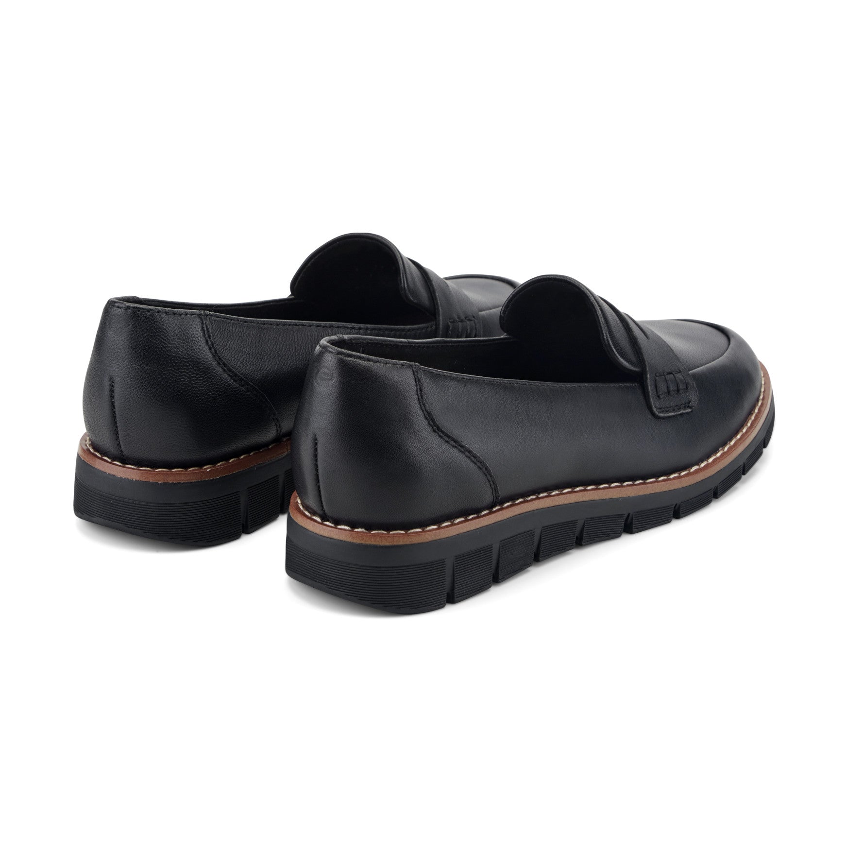 Easy Spirit Velia Casual Slip On Loafers - Black Leather