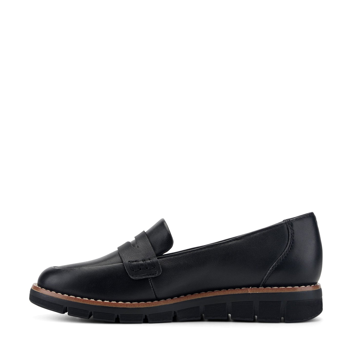 Easy Spirit Velia Casual Slip On Loafers - Black Leather