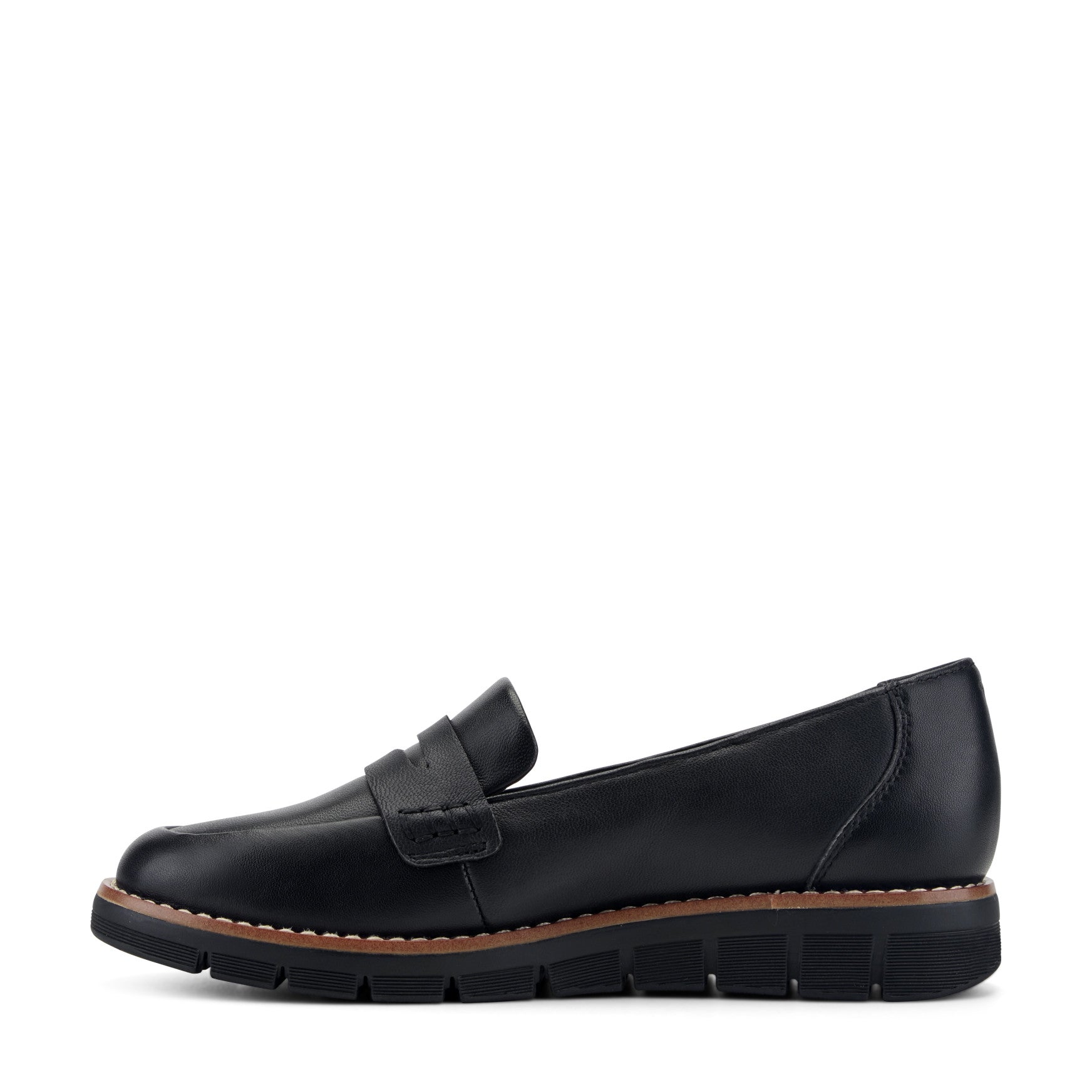 Easy Spirit Velia Casual Slip On Loafers - Black Leather