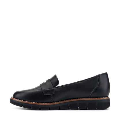 Easy Spirit Velia Casual Slip On Loafers - Black Leather