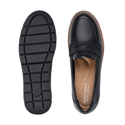 Easy Spirit Velia Casual Slip On Loafers - Black Leather