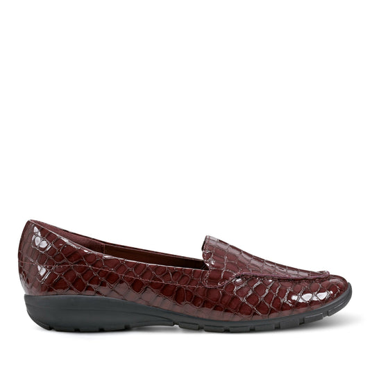 Easy Spirit Abide Casual Flats - Plum Patent Leather Croco