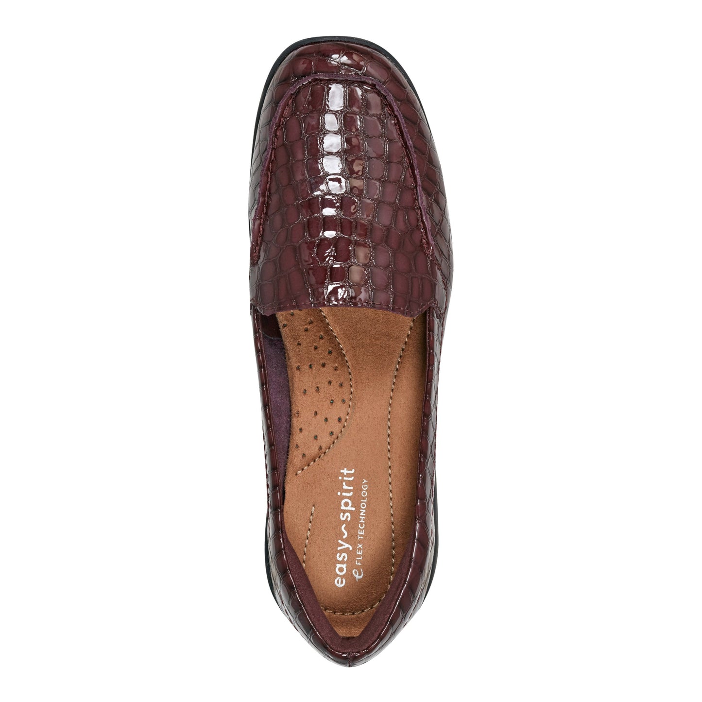 Easy Spirit Abide Casual Flats - Plum Patent Leather Croco