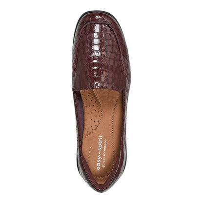 Easy Spirit Abide Casual Flats - Plum Patent Leather Croco