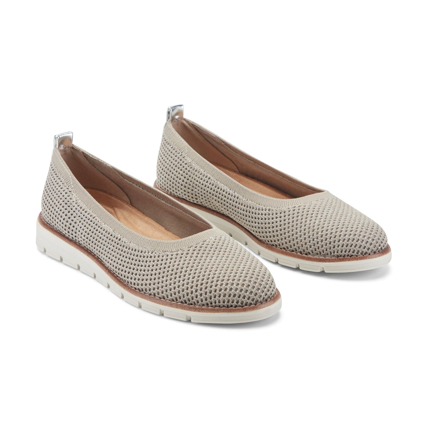 Easy Spirit Kellina Casual Slip On Flats - Silver