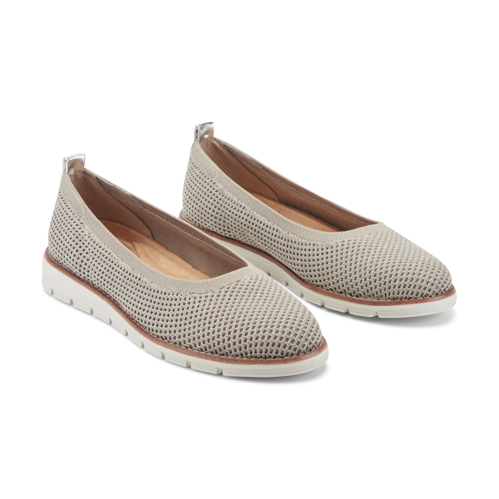 Easy Spirit Kellina Casual Slip On Flats - Silver