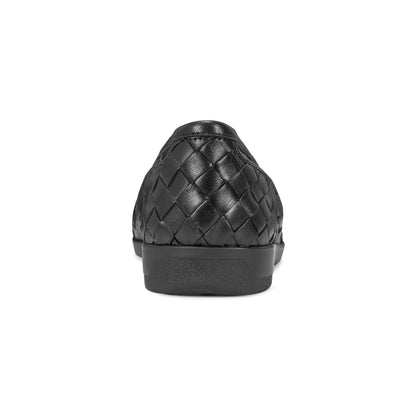 Easy Spirit Devitt Casual Flats - Black Leather