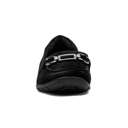 Easy Spirit Amaya Casual Flats - Black Suede