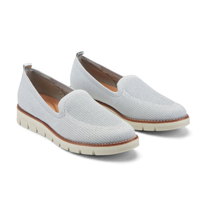 Easy Spirit Valina Casual Slip On Flats - Light Grey