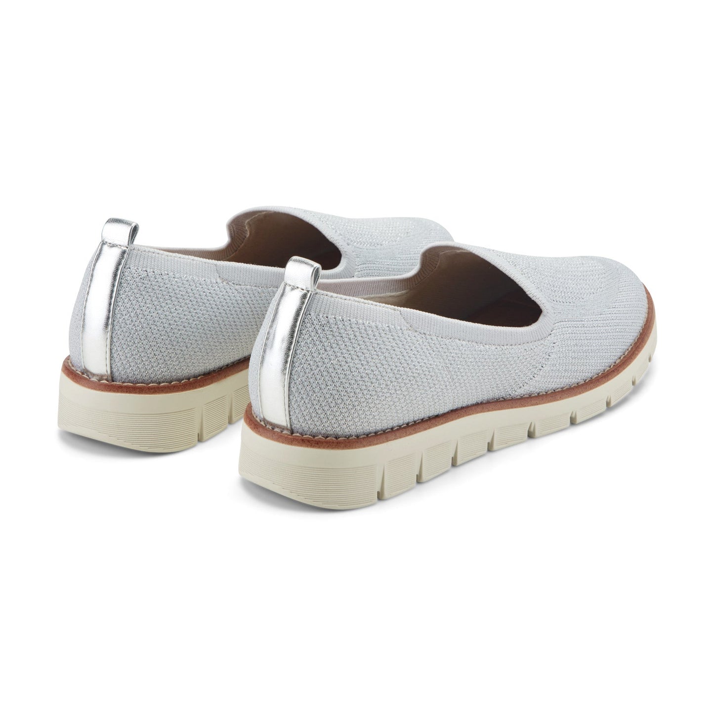 Easy Spirit Valina Casual Slip On Flats - Light Grey