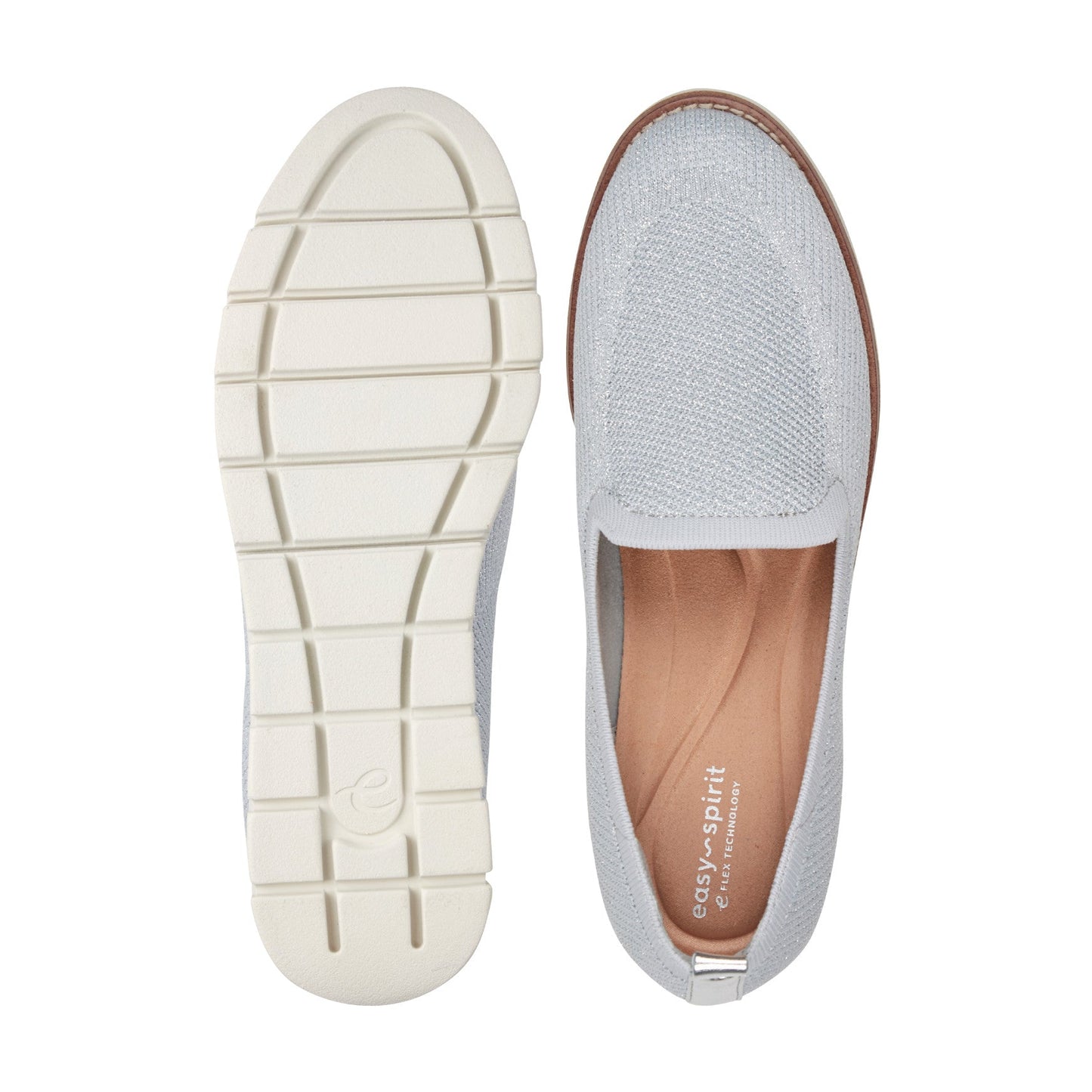Easy Spirit Valina Casual Slip On Flats - Light Grey