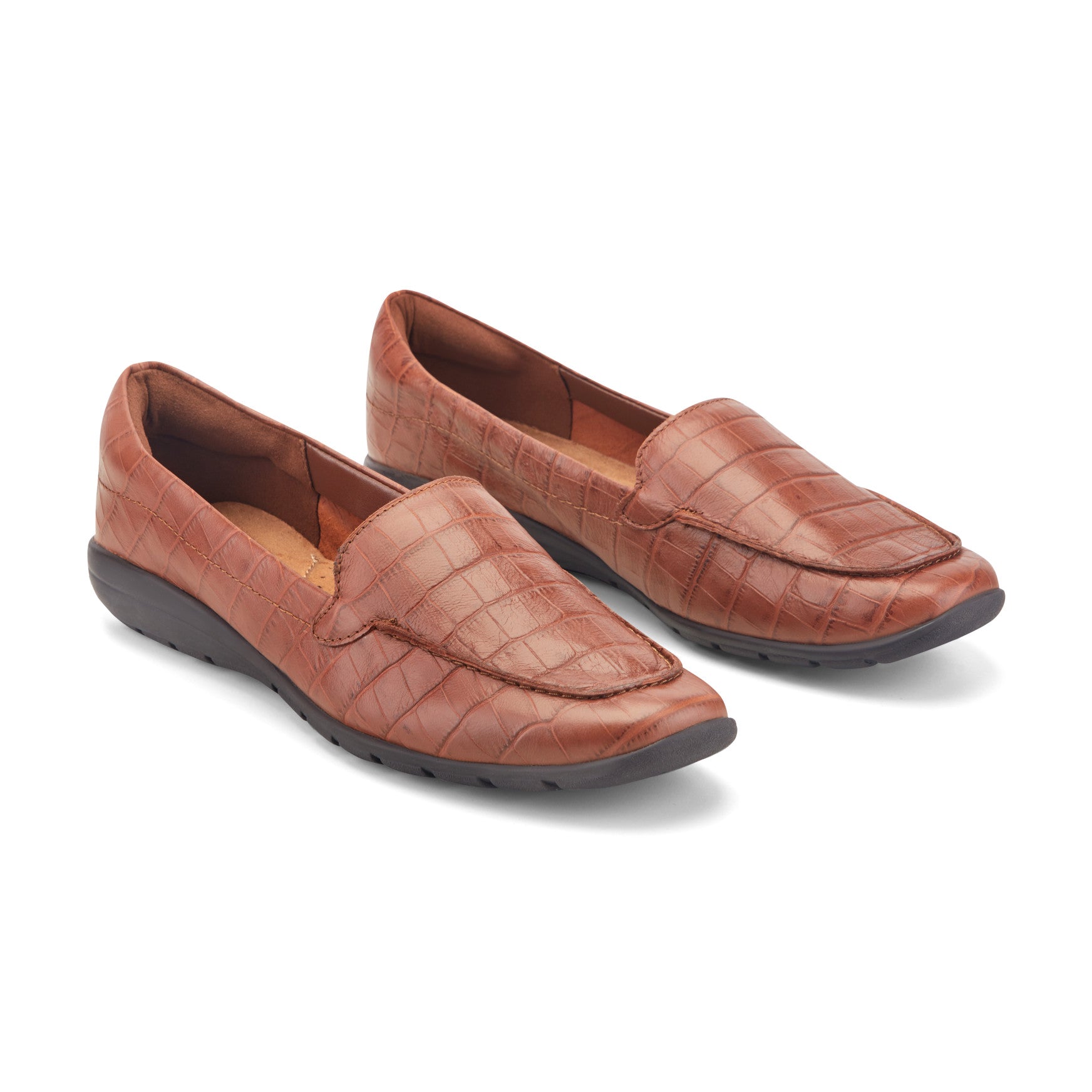 Easy Spirit Abide Casual Flats - Brown Croco