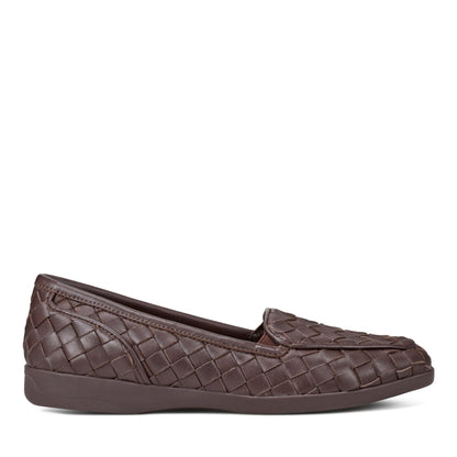 Easy Spirit Devitt Casual Flats - Brown Leather
