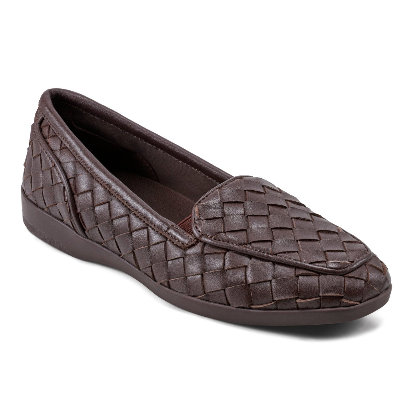 Easy Spirit Devitt Casual Flats - Brown Leather