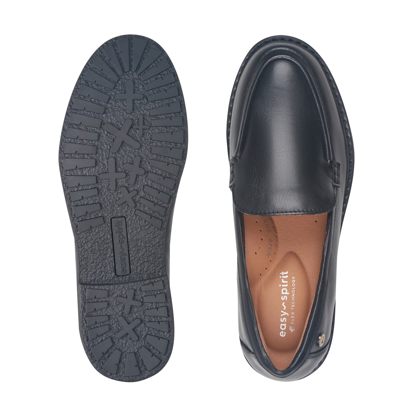 Easy Spirit Jaylin Casual Loafers - Black Leather