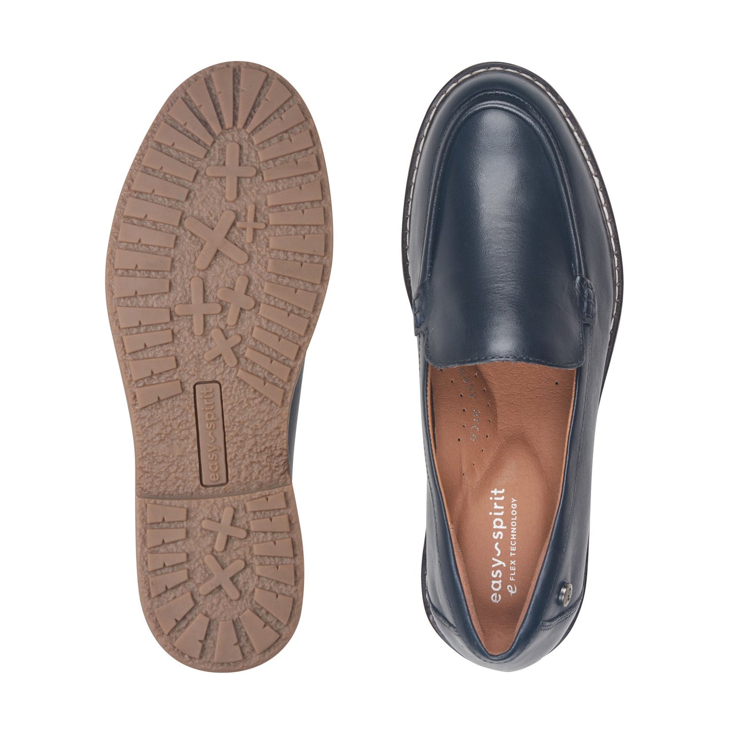 Easy Spirit Jaylin Casual Loafers - Navy Leather
