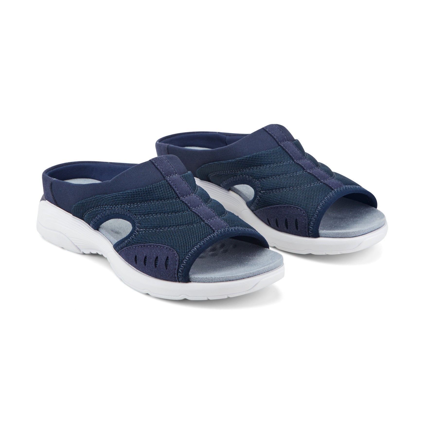 Easy Spirit Traciee Slip On Sandals - Blue Multi Fabric