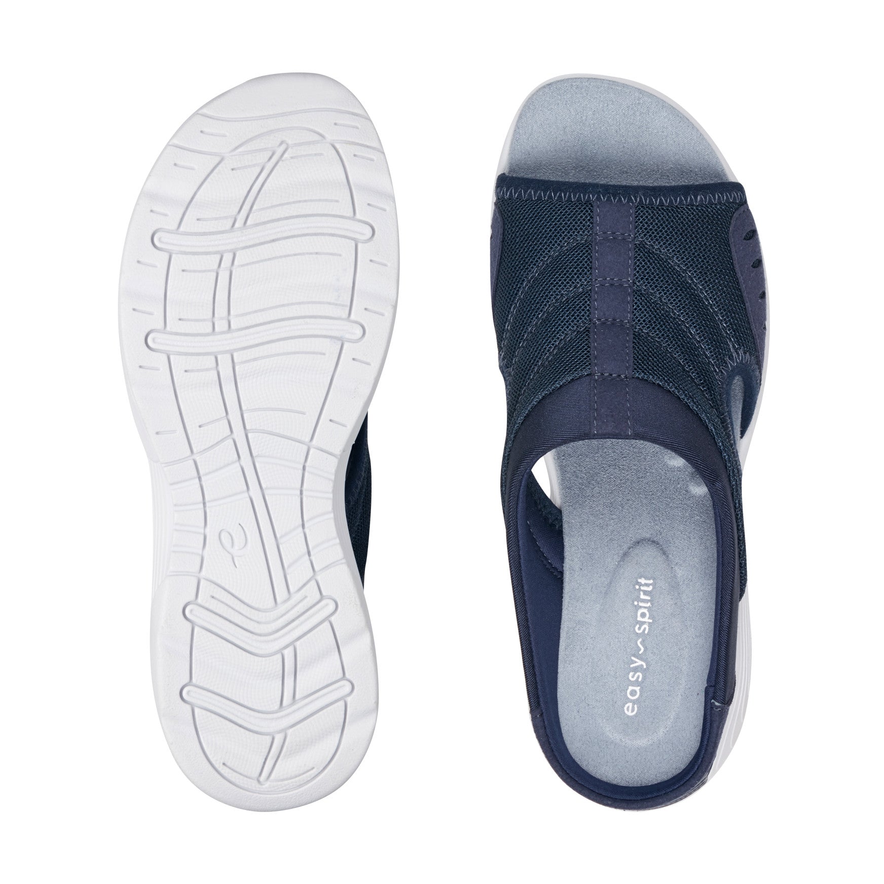 Easy Spirit Traciee Slip On Sandals - Blue Multi Fabric