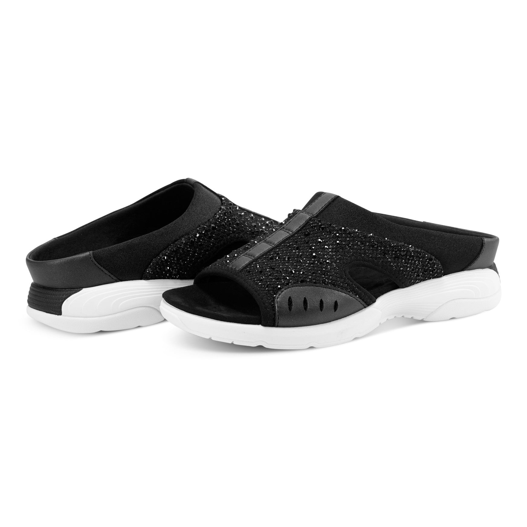 Easy Spirit Traciee Slip On Sandals - Black Stone