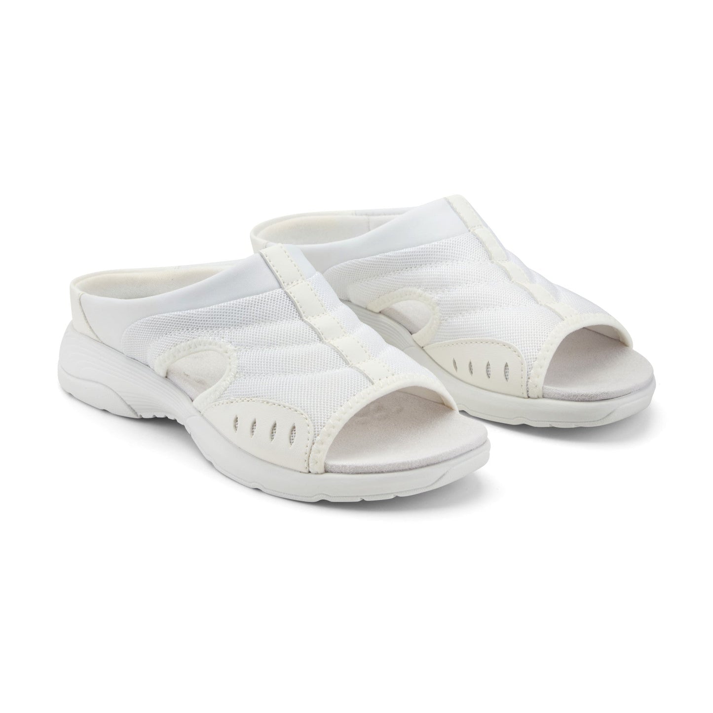 Easy Spirit Traciee Slip On Sandals - White Multi Fabric