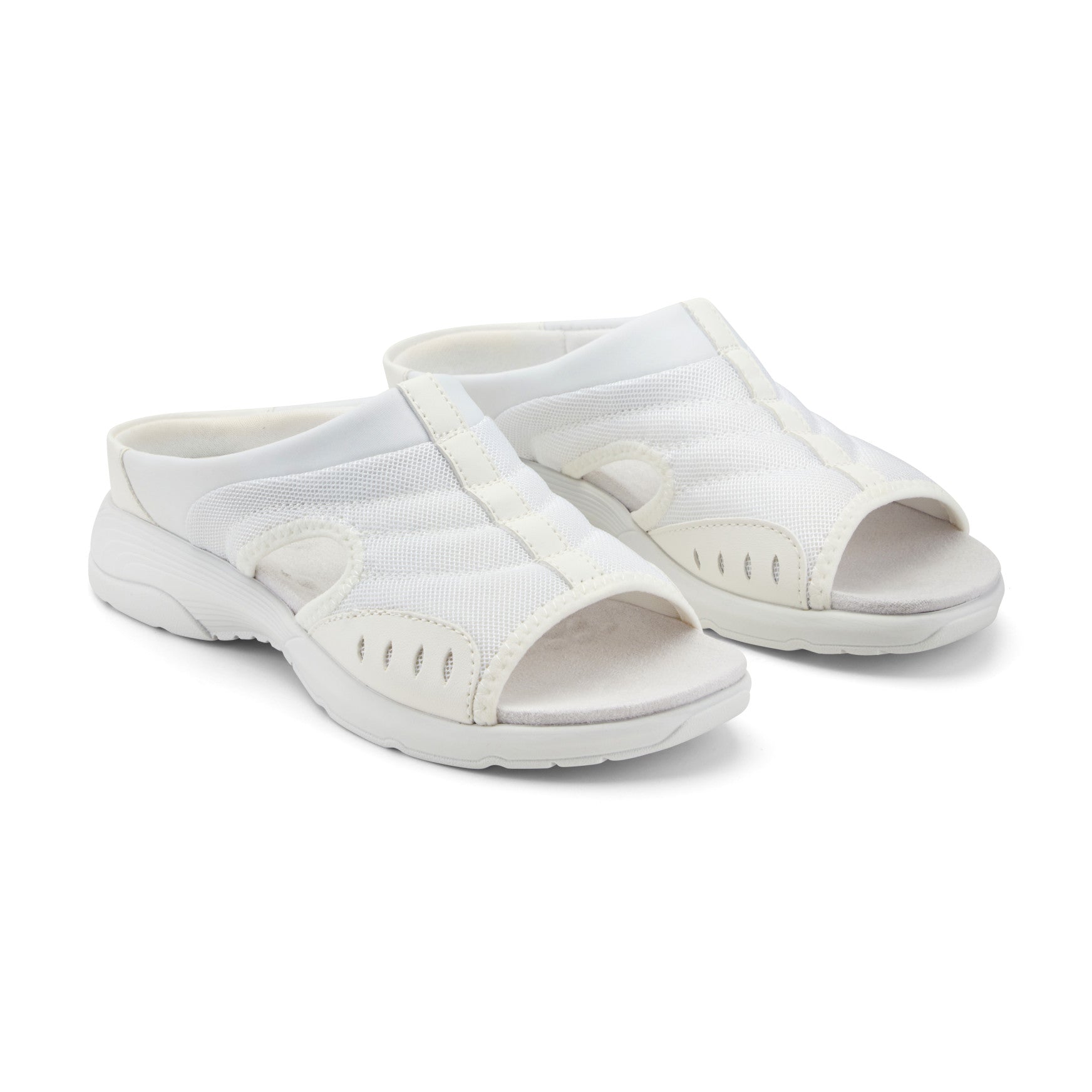 Easy Spirit Traciee Slip On Sandals - White Multi Fabric