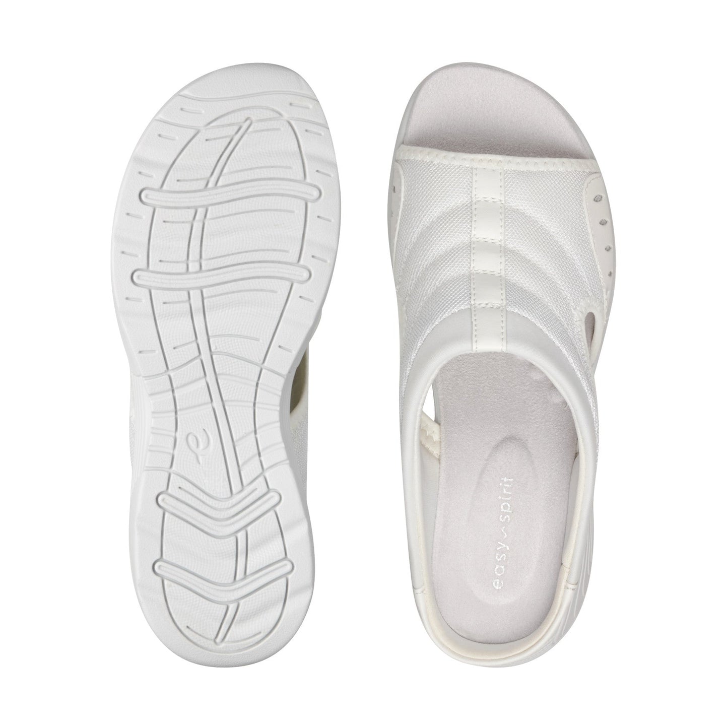 Easy Spirit Traciee Slip On Sandals - White Multi Fabric