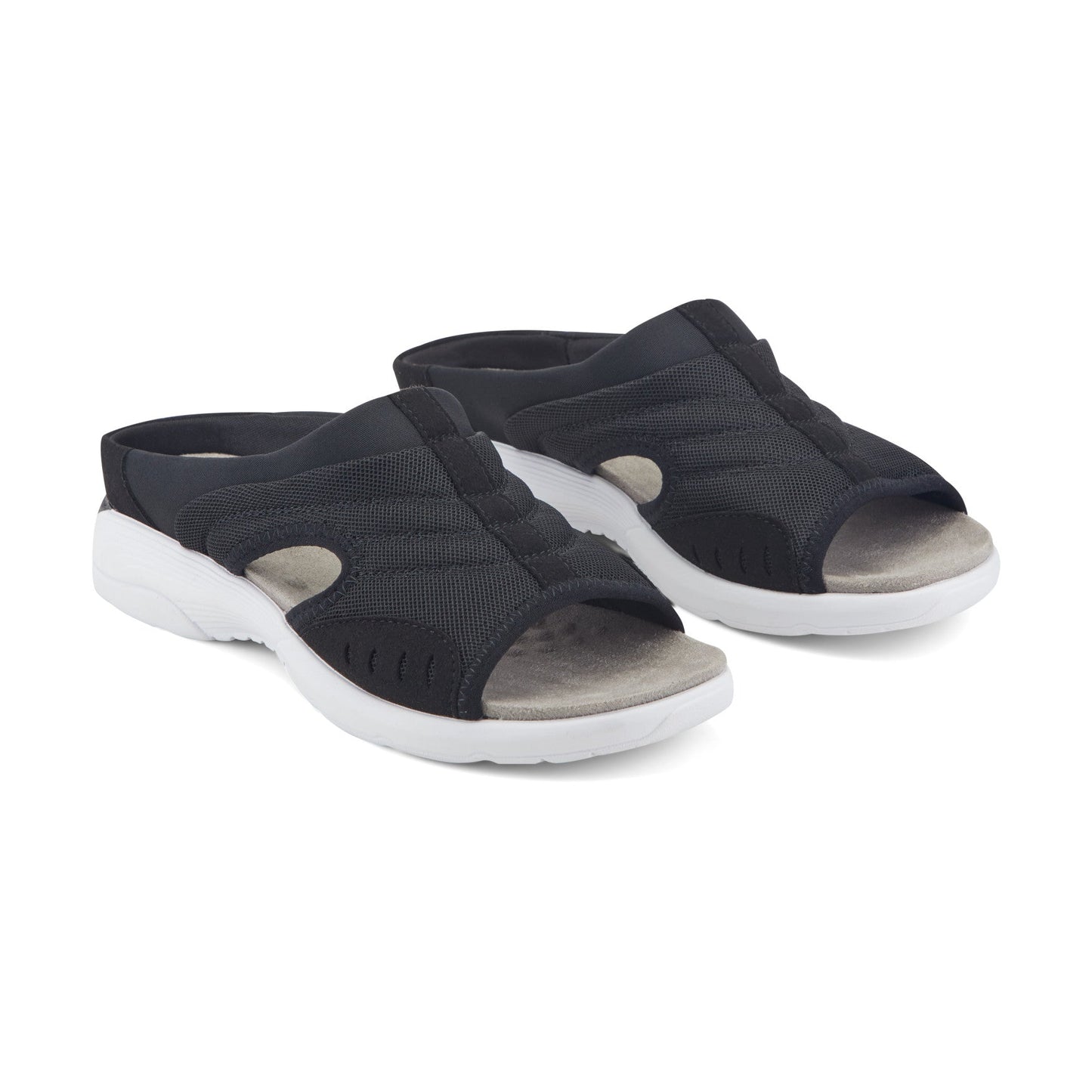Easy Spirit Traciee Slip On Sandals - Black Multi Fabric