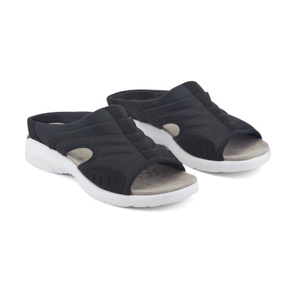 Easy Spirit Traciee Slip On Sandals - Black Multi Fabric