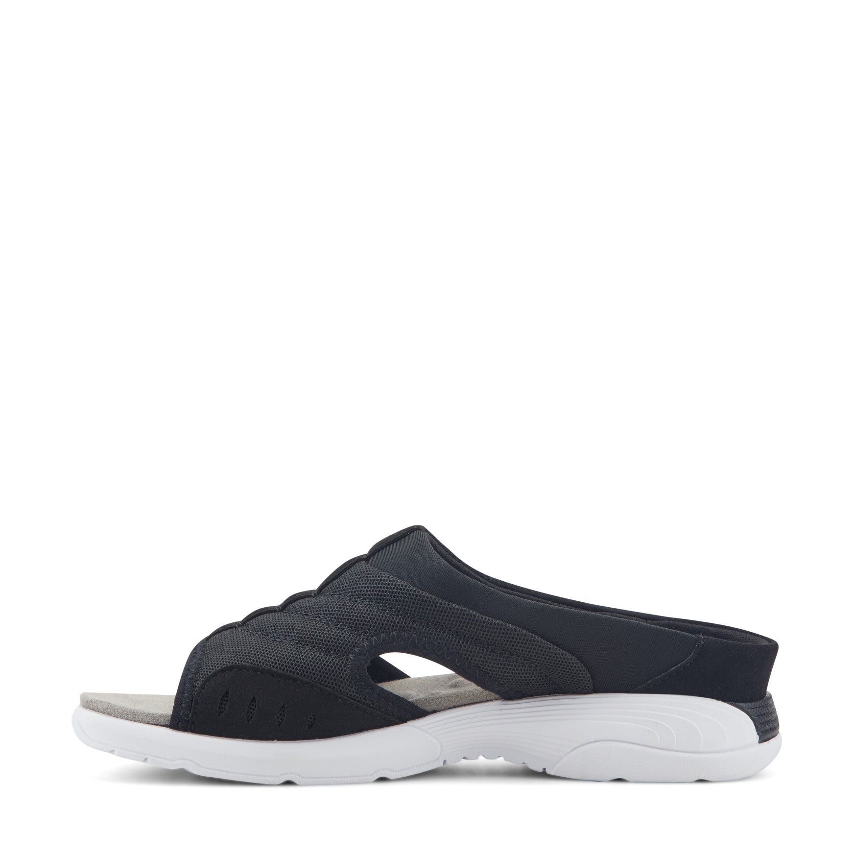 Easy Spirit Traciee Slip On Sandals - Black Multi Fabric