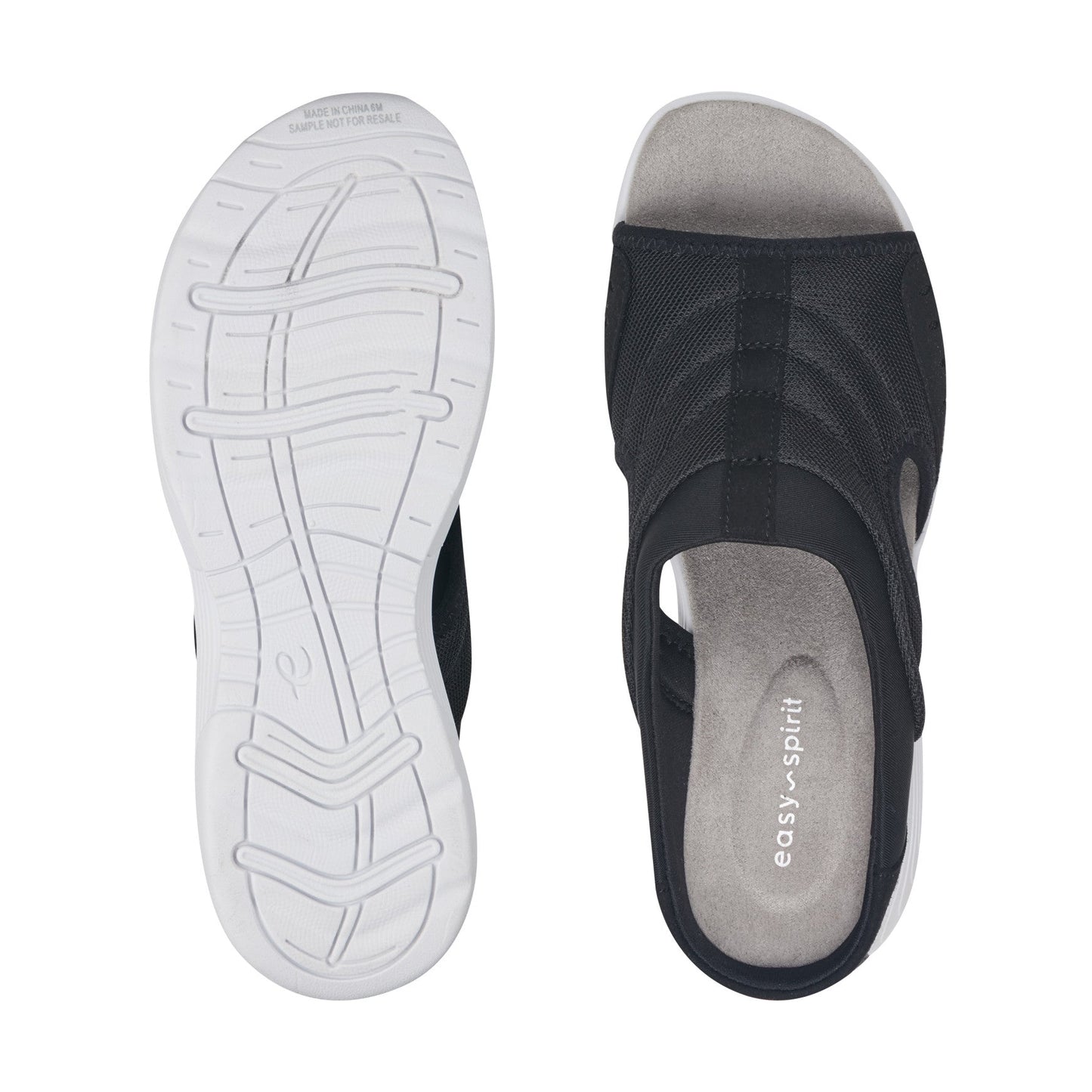 Easy Spirit Traciee Slip On Sandals - Black Multi Fabric