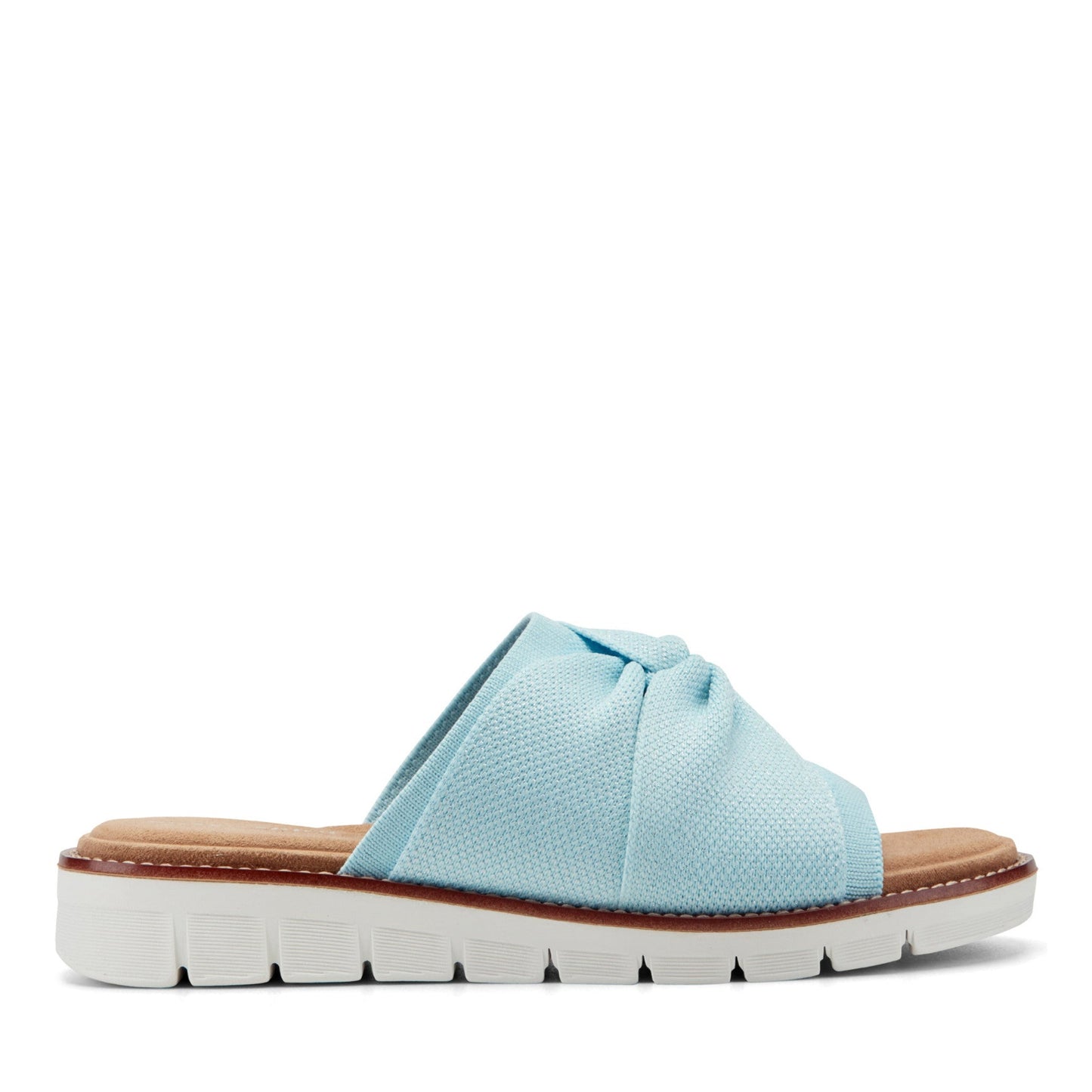 Easy Spirit Josy Knotted Slide Sandals - Light Blue