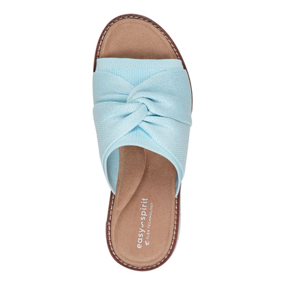 Easy Spirit Josy Knotted Slide Sandals - Light Blue