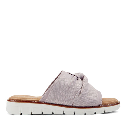 Easy Spirit Josy Knotted Slide Sandals - Light Purple