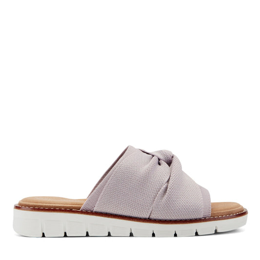 Easy Spirit Josy Knotted Slide Sandals - Light Purple