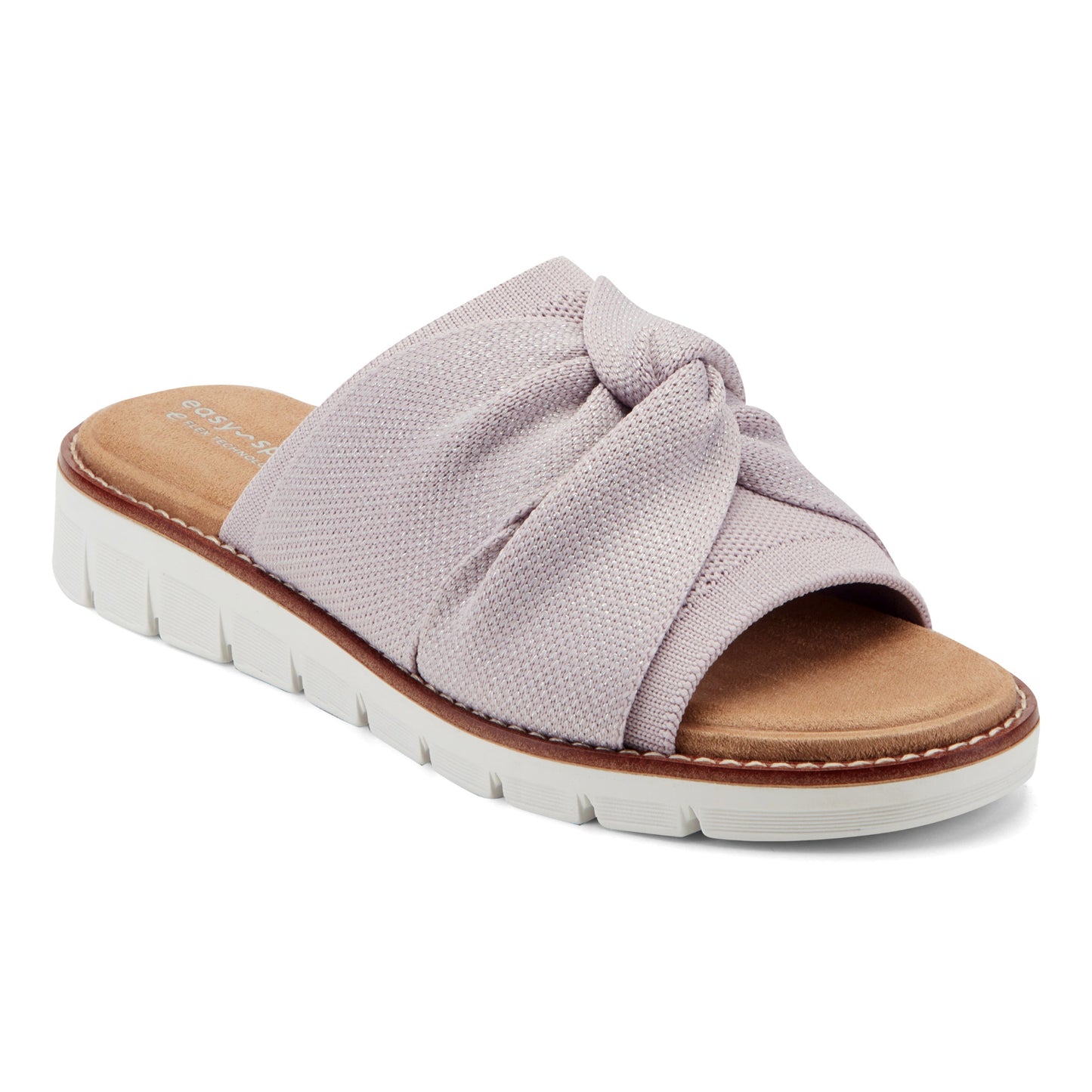 Easy Spirit Josy Knotted Slide Sandals - Light Purple