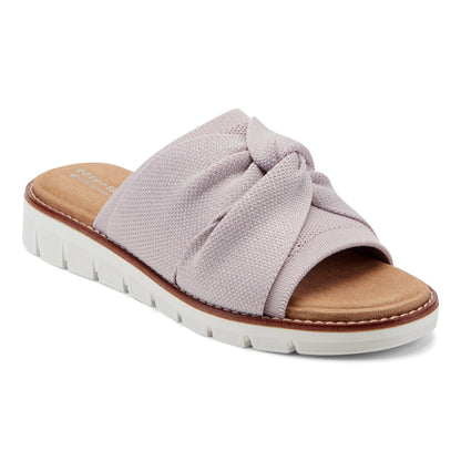Easy Spirit Josy Knotted Slide Sandals - Light Purple